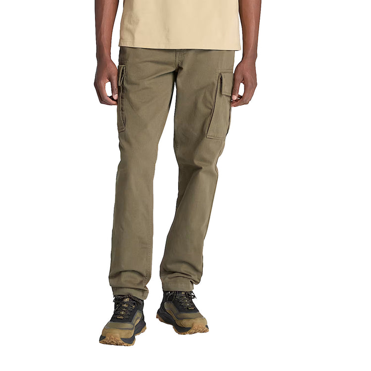 Pantaloni Cargo Uomo in Twill Brookline Verde modello frontale