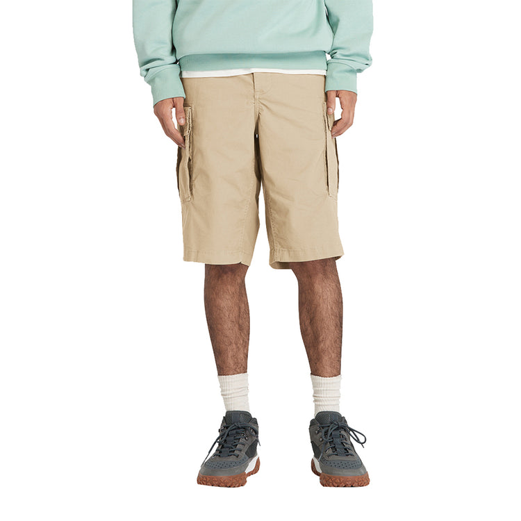Bermuda Uomo Cargo Brookline Beige modello frontale