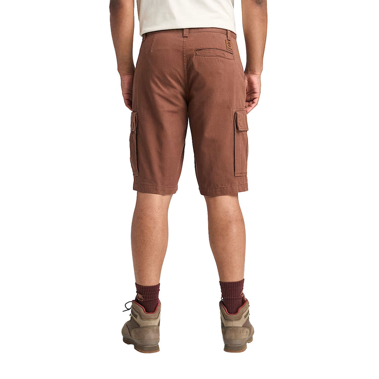 Shorts Cargo da Uomo in Twill Brookline Marrone modello retro