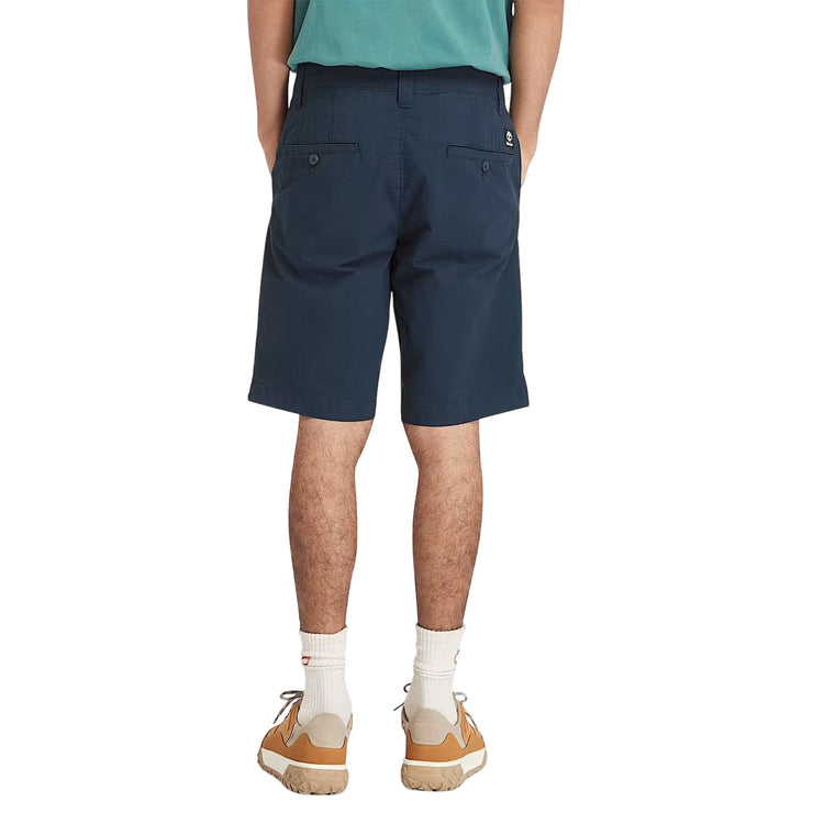 Shorts Uomo Chino in Popeline Claremont Blu scuro modello retro