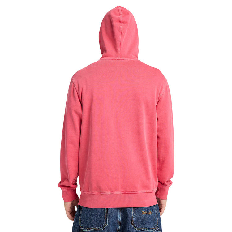 Felpa Uomo tinta in capo Merrymack River Rosso modello retro