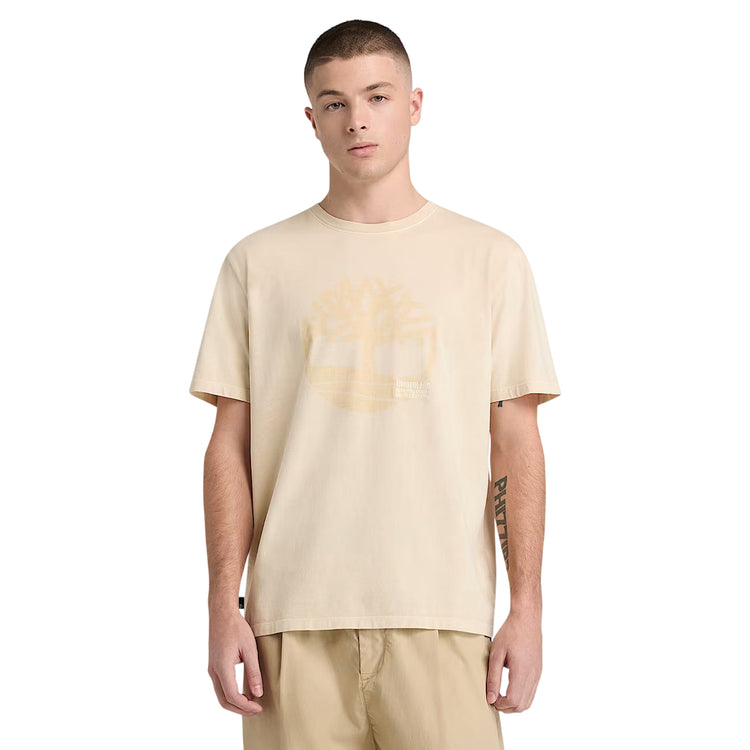 TIMBERLAND T-shirt da Uomo con logo beige