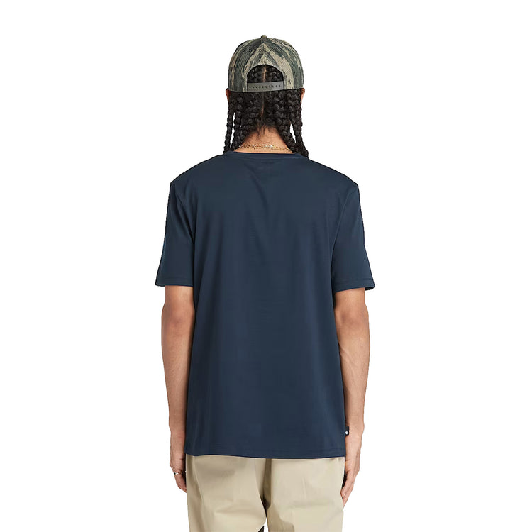 T-shirt Uomo Con Logo Lineare Kennebec River Blu scuro modello retro