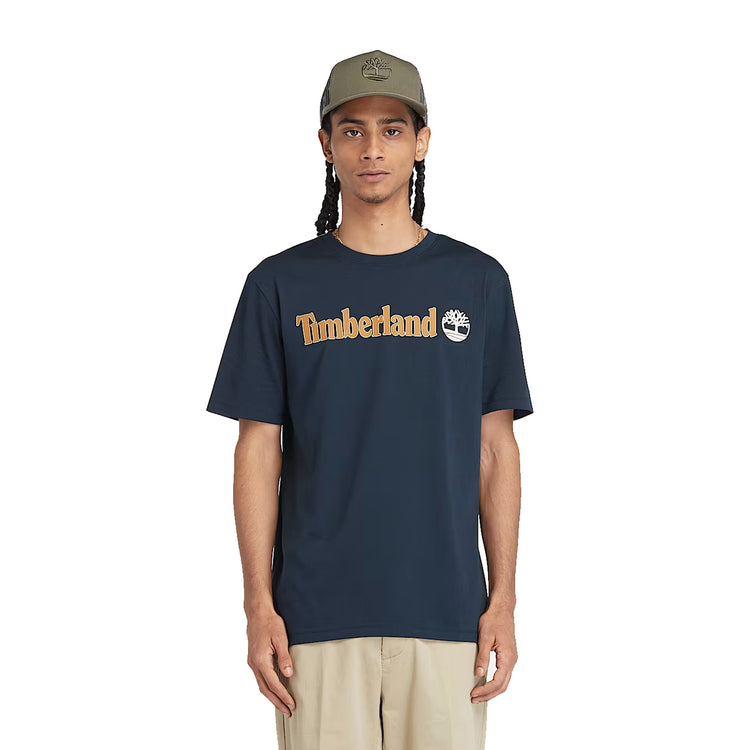 T-shirt Uomo Con Logo Lineare Kennebec River Blu scuro modello frontale