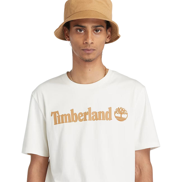 T-shirt Uomo Con Logo Lineare Kennebec River Bianco modello frontale ravvicinato