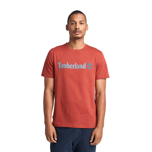 T-shirt Uomo Con Logo Lineare Kennebec River Rosso modello frontale