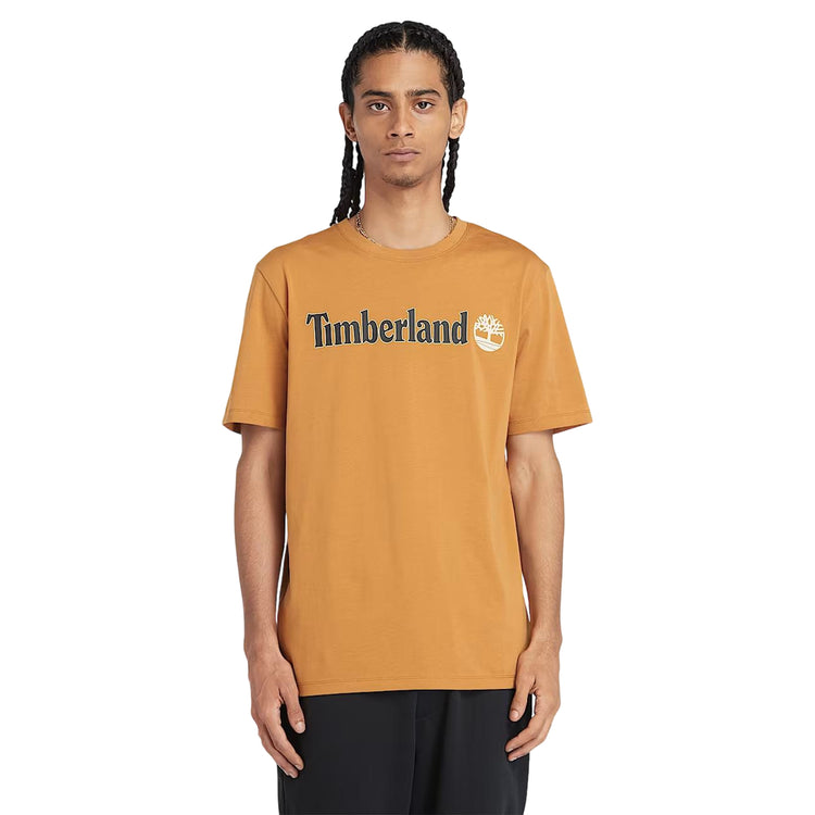 T-shirt Uomo Con Logo Lineare Kennebec River Giallo modello frontale