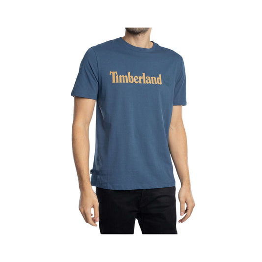 T-shirt Uomo Con Logo Lineare Kennebec River Blu modello frontale