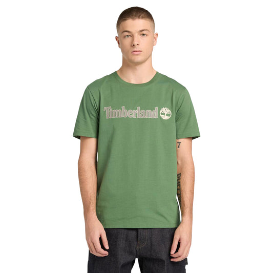 T-shirt Uomo Linear Logo Verde