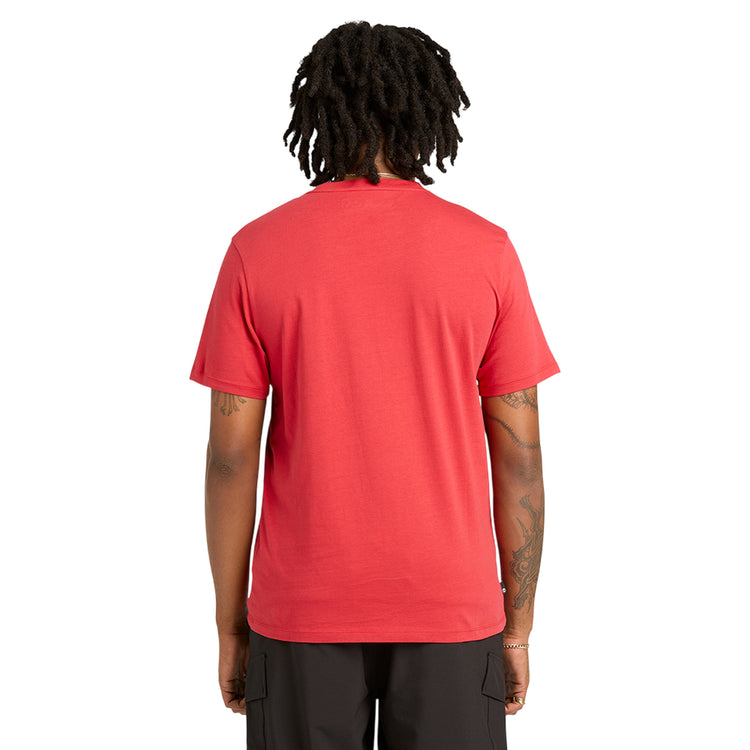T-shirt Uomo Kennebec Rosso con logo lineare modello retro