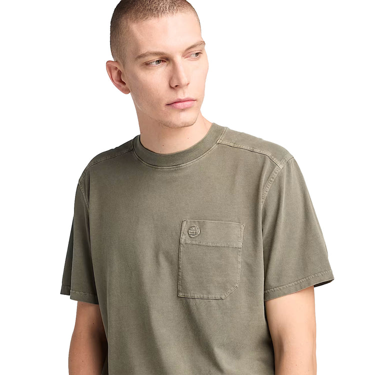 T-shirt Uomo Merrymack River Verde modello frontale ravvicinato