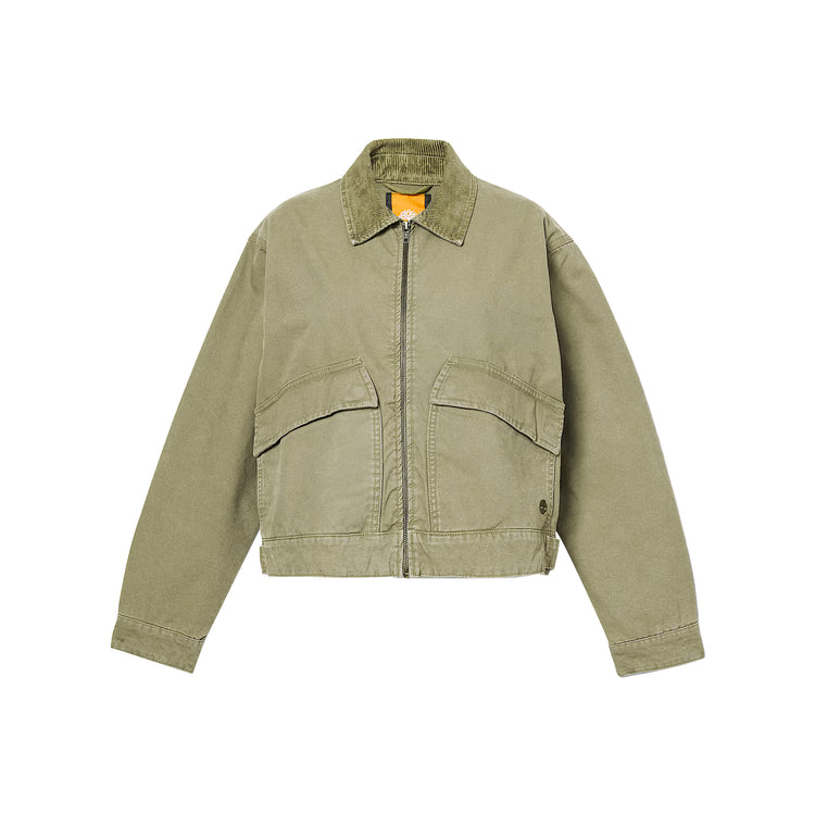 Giacca Bomber in Tela Verde