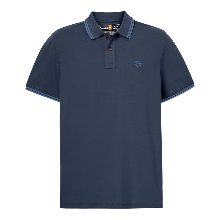 Polo Piqué Uomo con Riga Millers River Blu scuro