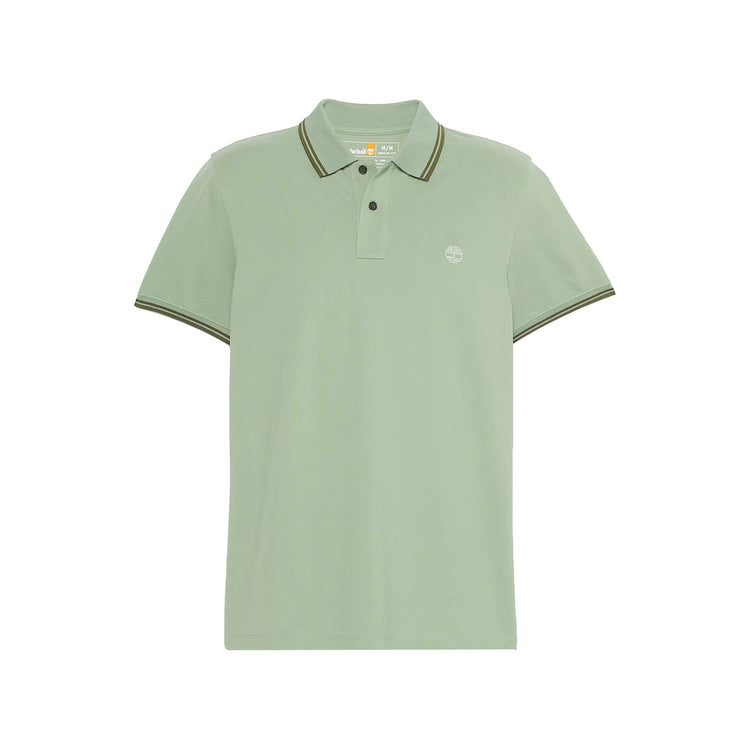 Polo Piqué Uomo con Riga Millers River Verde