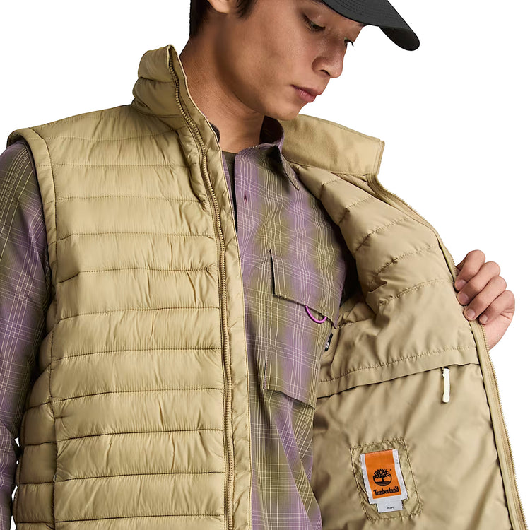Gilet Idrorepellente Uomo Axis Peak Beige dettaglio interno