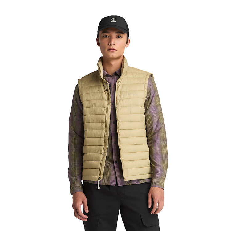 Gilet Idrorepellente Uomo Axis Peak Beige modello frontale