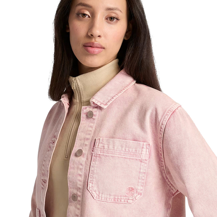 Giacca Donna Chore Kempshire in rosa chiaro modella frontale ravvicinata