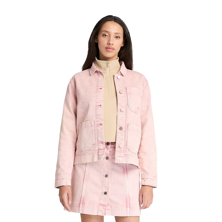 Giacca Donna Chore Kempshire in rosa chiaro modella frontale