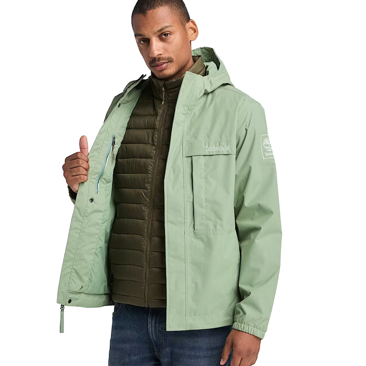 Giacca Uomo Benton Impermeabile verde chiaro modello frontale