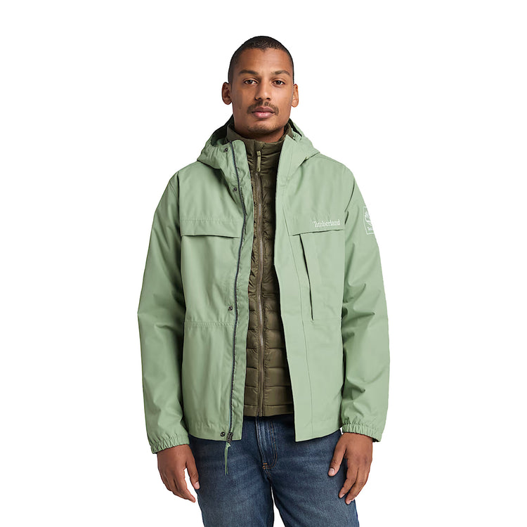 Giacca Uomo Benton Impermeabile verde chiaro modello frontale