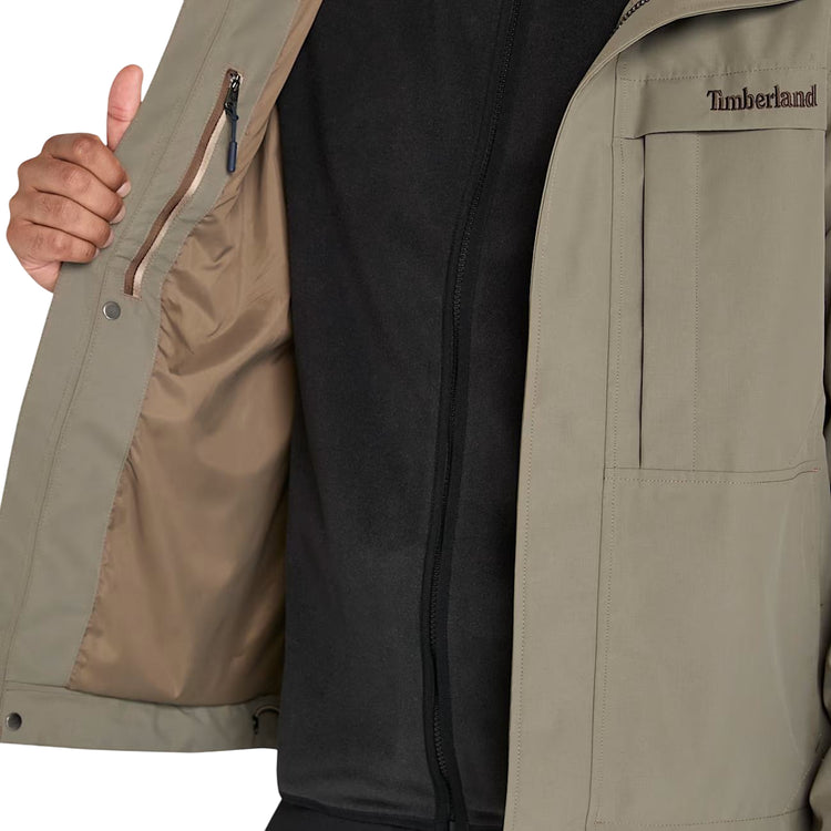 Giacca Uomo impermeabile Benton Marrone dettaglio interno