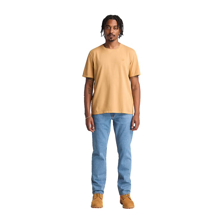 T-shirt Uomo Dunstan River Giallo modello intero frontale