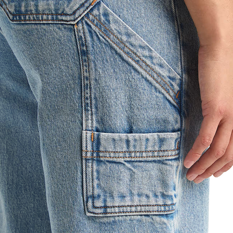 Jeans Stile Carpentiere da Donna Denim blu dettaglio retro