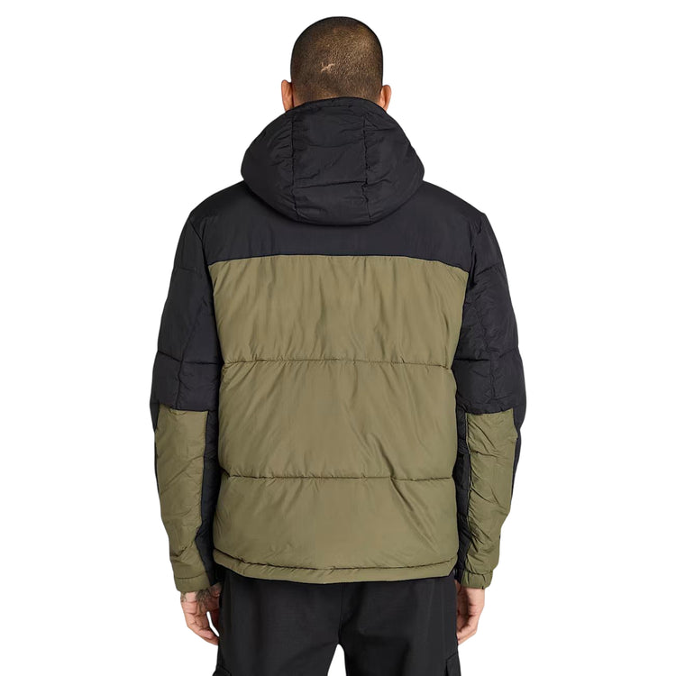 Piumino Uomo Idrorepellente Puffer Verde scuro modello retro