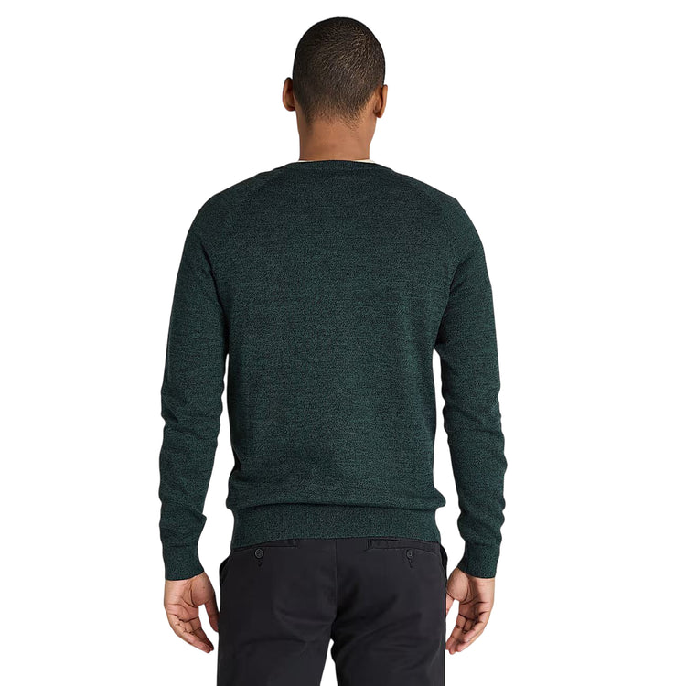 Maglione Uomo girocollo Williams River Verde scuro modello retro