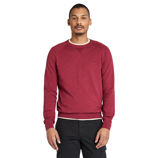 Maglione Uomo girocollo Williams River Bordeaux modello frontale