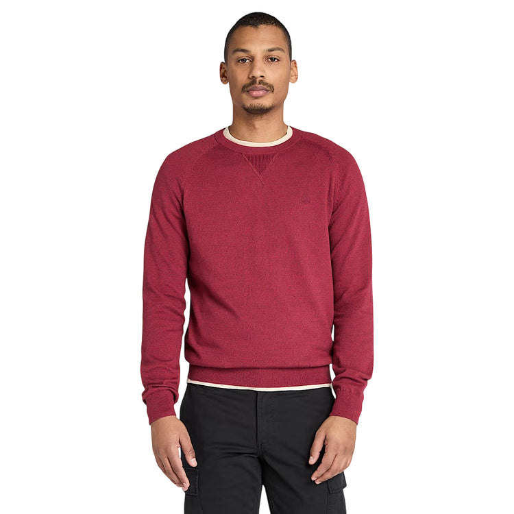 Maglione Uomo girocollo Williams River Bordeaux modello frontale
