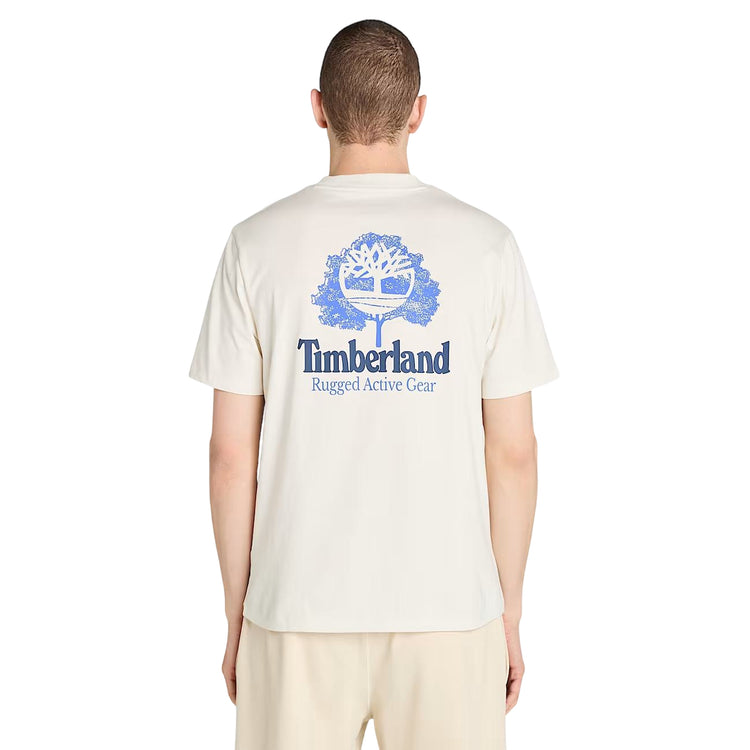 T-shirt Uomo Bianca con maxi grafica Rugged Active Gear posteriore