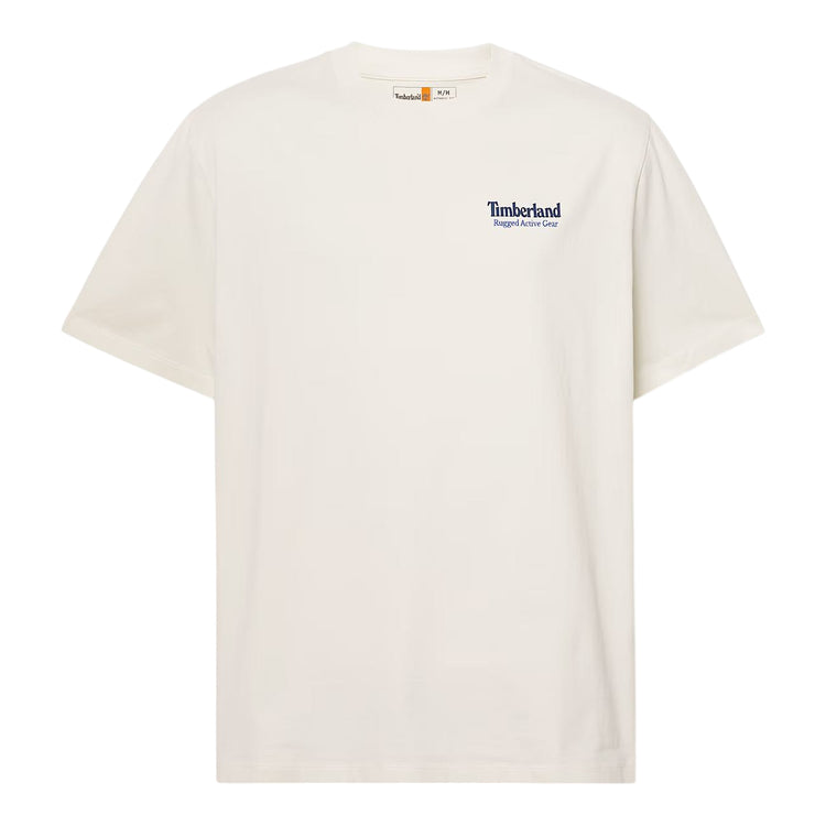 T-shirt Uomo Bianca con maxi grafica Rugged Active Gear posteriore