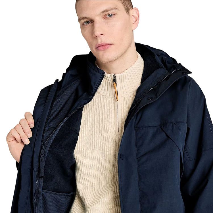 Giacca Uomo 3 in 1 Impermeabile Winnick Blu dettaglio interno