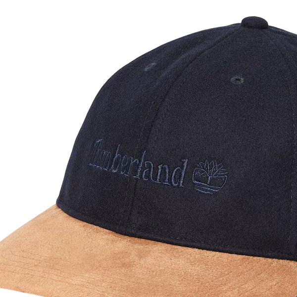 Berretto Uomo da baseball in lana Blu scuro dettaglio