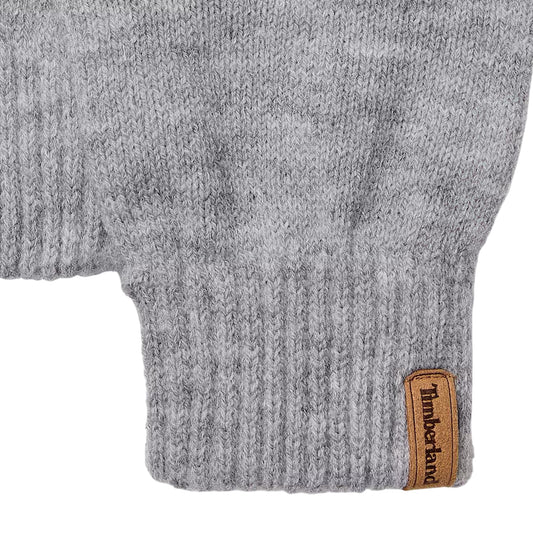 Guanti Unisex in maglia a coste Grigio dettaglio