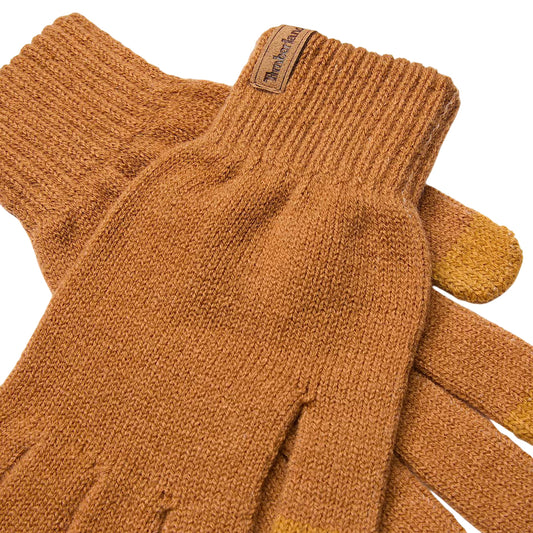 Guanti Unisex in maglia a coste Giallo