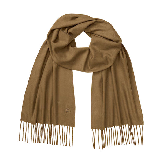 Sciarpa intessuta Donna in tinta unita beige