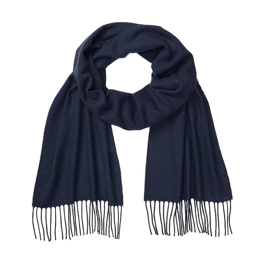 Sciarpa intessuta Donna in tinta unita blu scuro