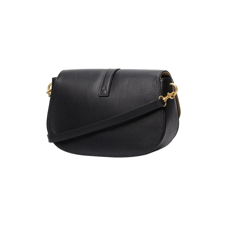 Borsa a tracolla Donna in Pelle Tuckerman Nero retro
