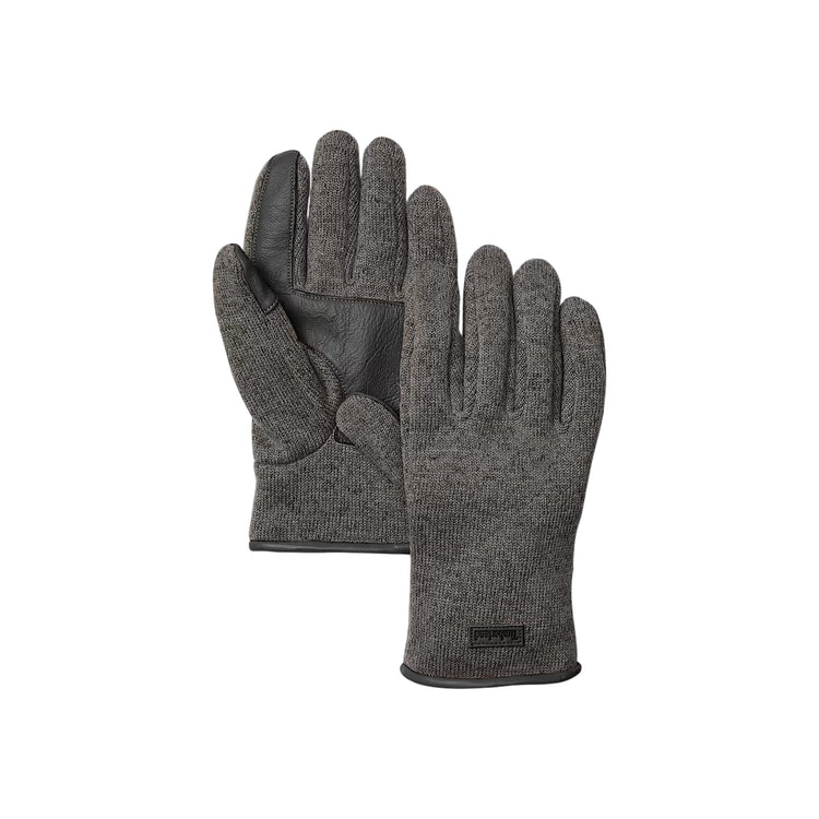 Guanti Uomo con inserti in similpelle Grigio
