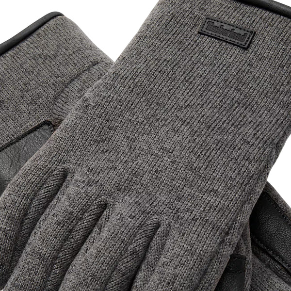 Guanti Uomo con inserti in similpelle Grigio