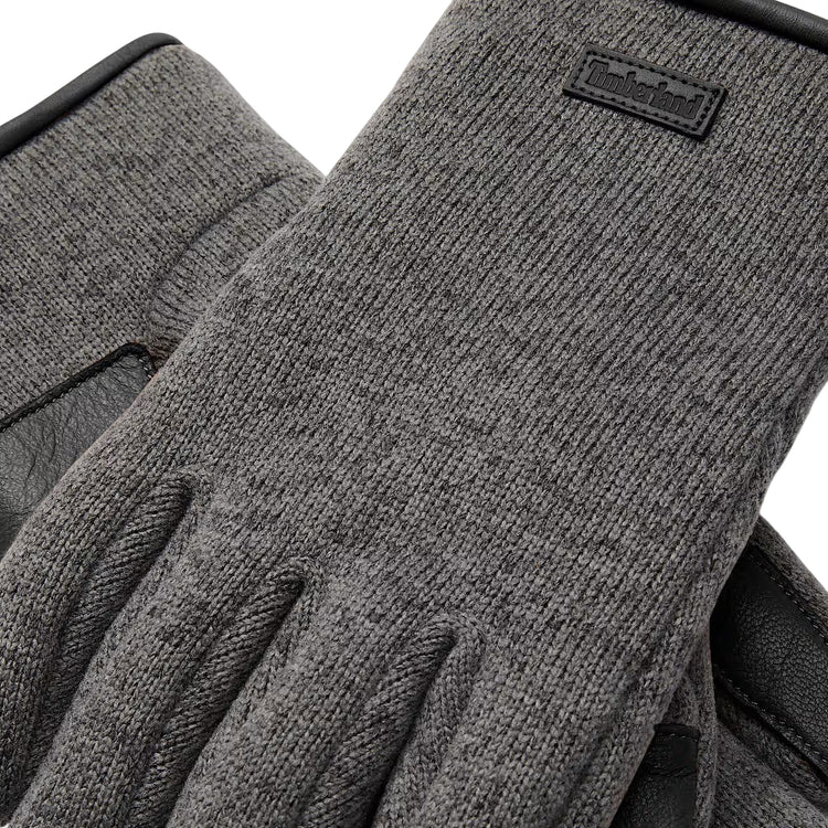 Guanti Uomo con inserti in similpelle Grigio
