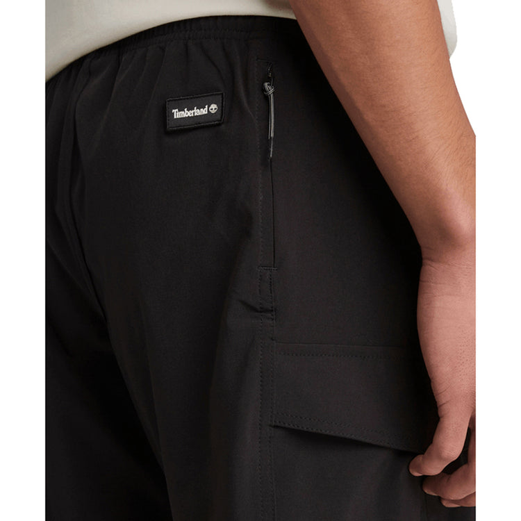 Bermuda Uomo Cargo Nero dettaglio retro