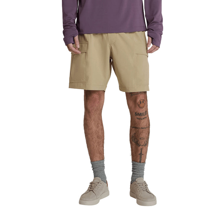 Bermuda Uomo Cargo Beige modello frontale