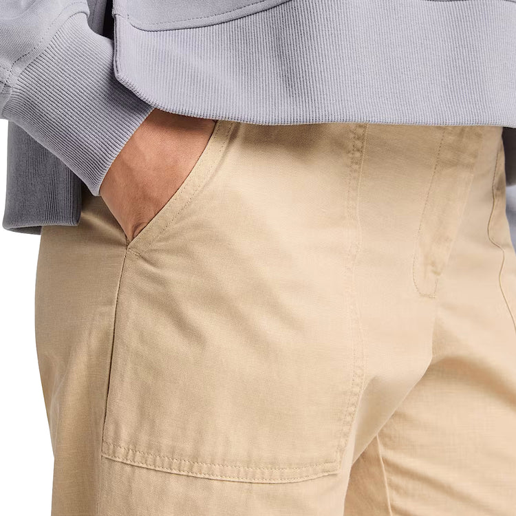 Women's Utility Fatigue Linen Pants in Beige
