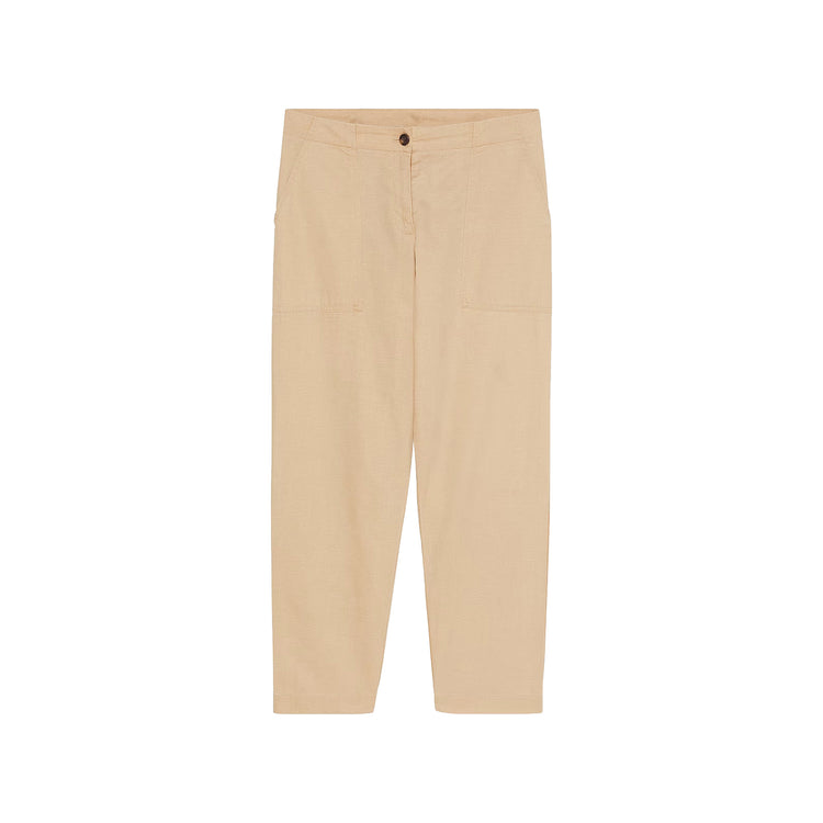Women's Utility Fatigue Linen Pants in Beige