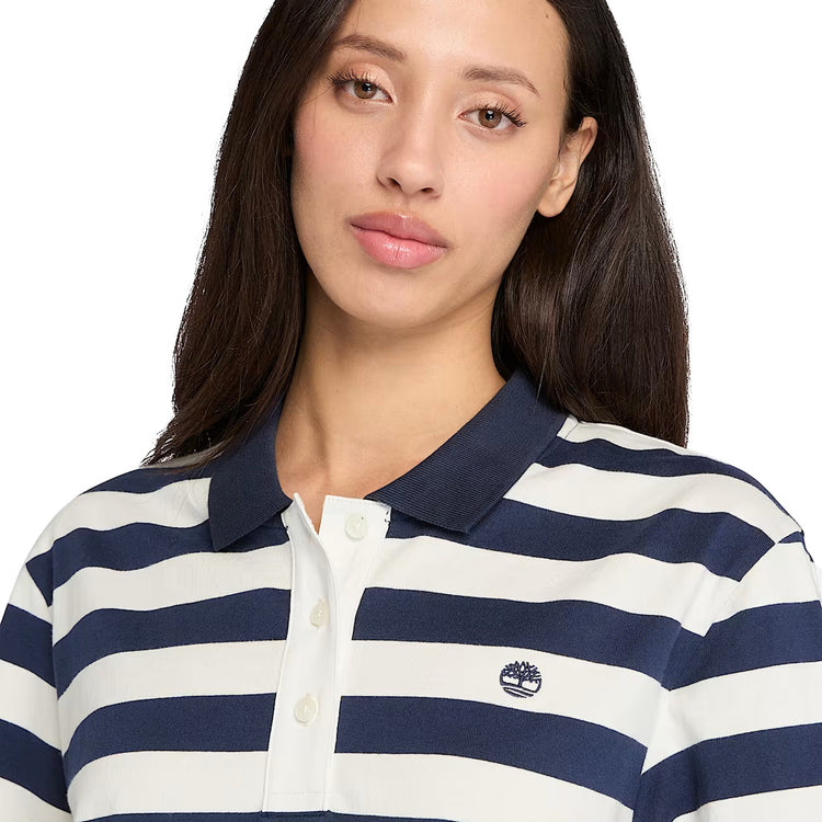 Polo a righe da Donna in Blu