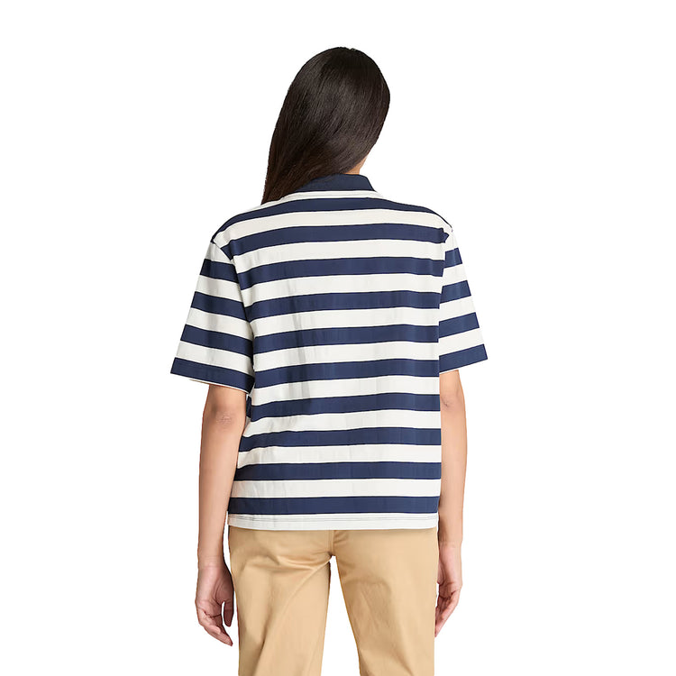 Polo a righe da Donna in Blu