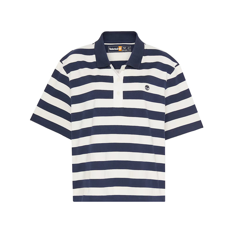 Polo a righe da Donna in Blu